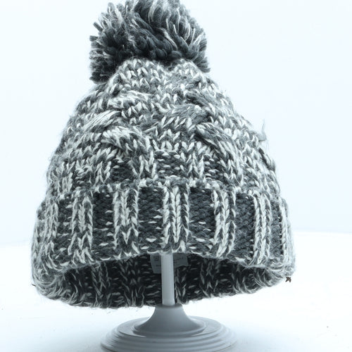 Onfire Womens Grey Acrylic Bobble Hat One Size