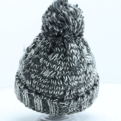 Onfire Womens Grey Acrylic Bobble Hat One Size