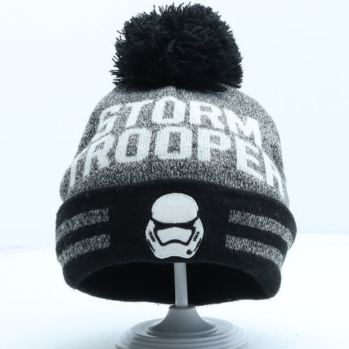 Star Wars Boys Grey Acrylic Bobble Hat One Size
