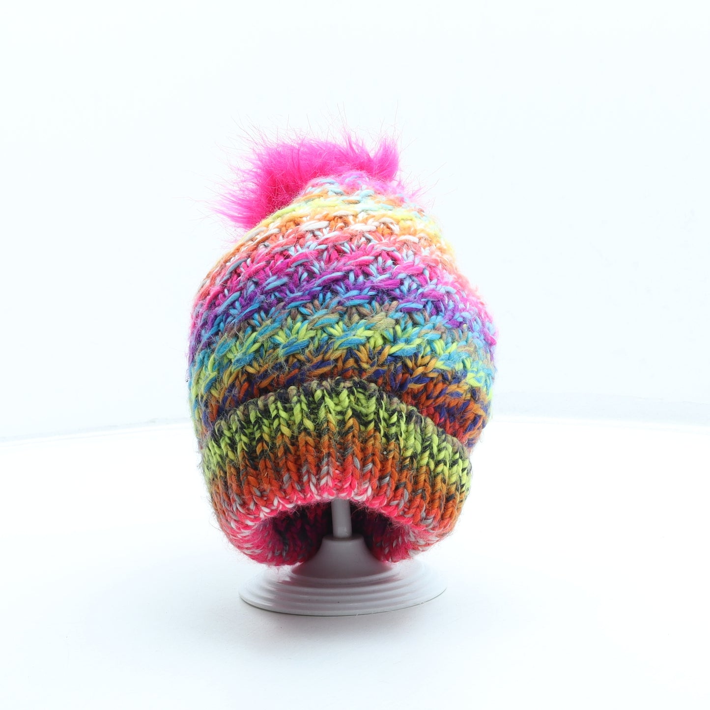 TU Girls Multicoloured Acrylic Bobble Hat Size S