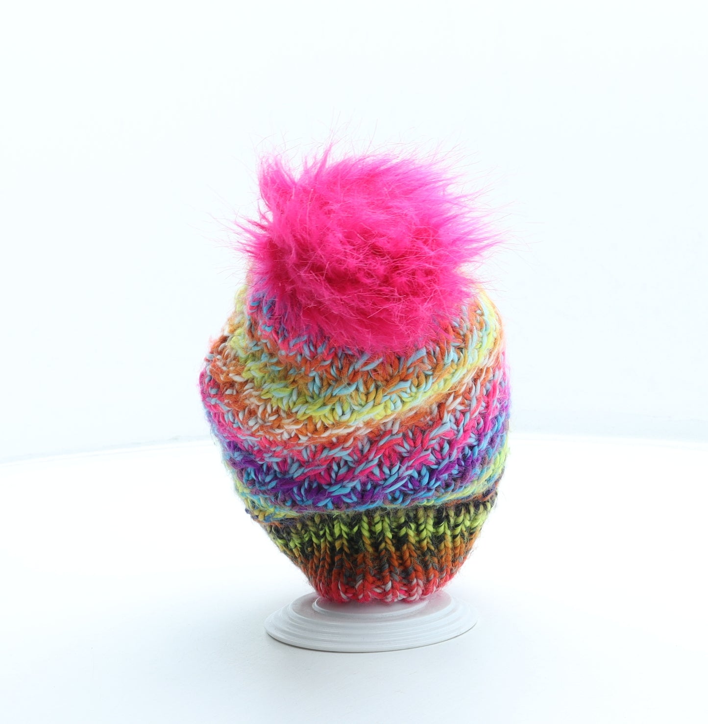 TU Girls Multicoloured Acrylic Bobble Hat Size S