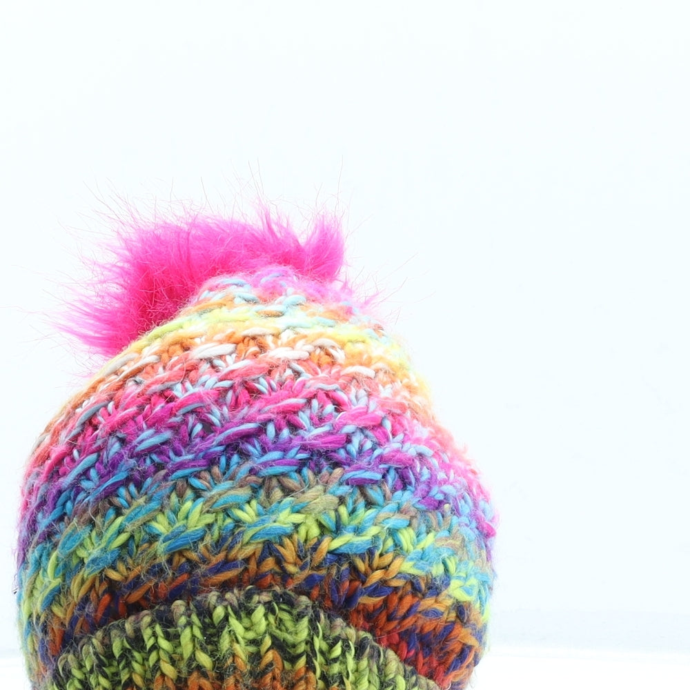 TU Girls Multicoloured Acrylic Bobble Hat Size S