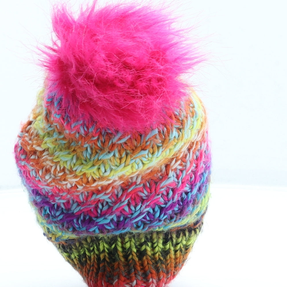 TU Girls Multicoloured Acrylic Bobble Hat Size S