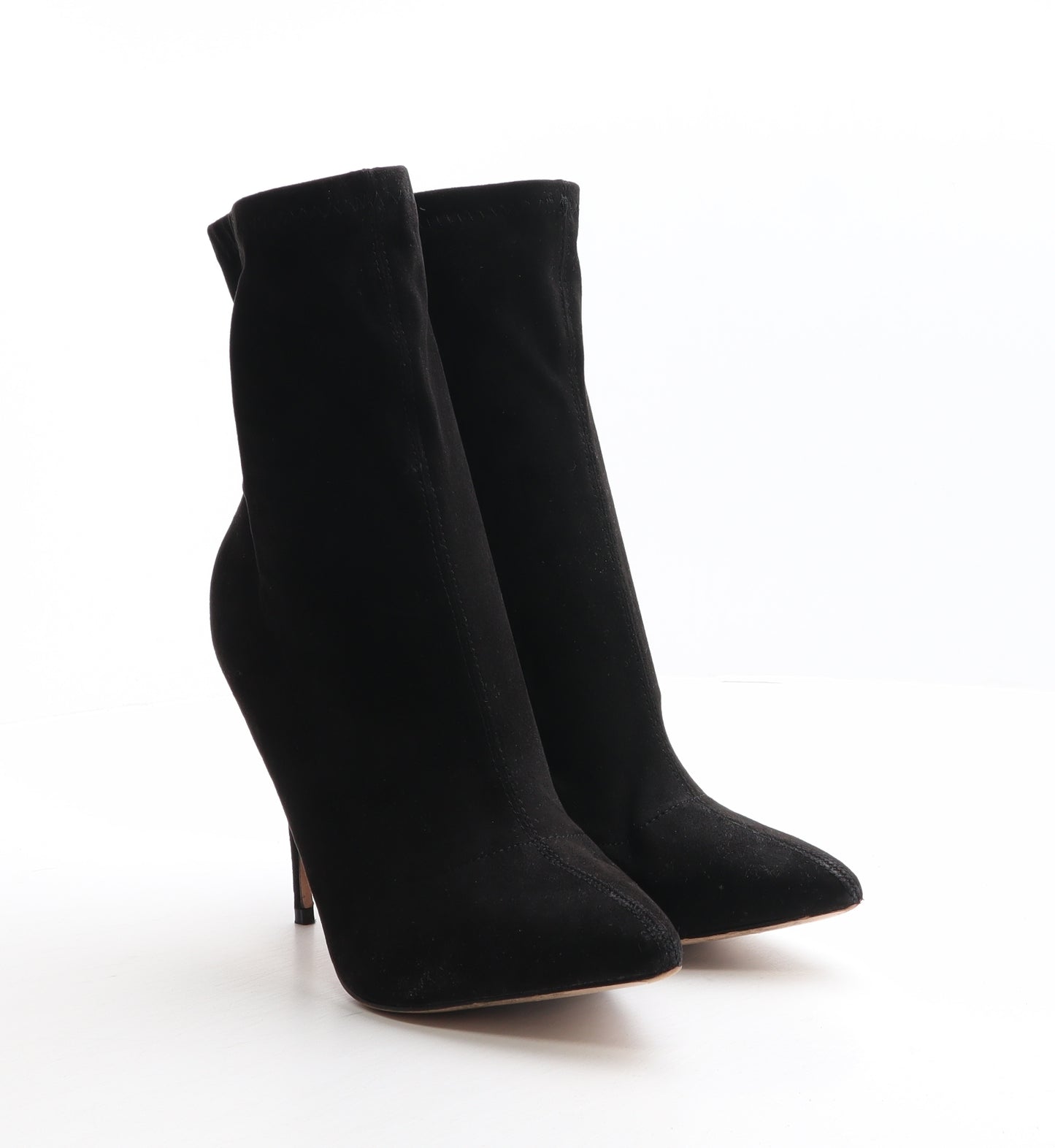 Public Desire Womens Black Polyester Sock Boot UK 6