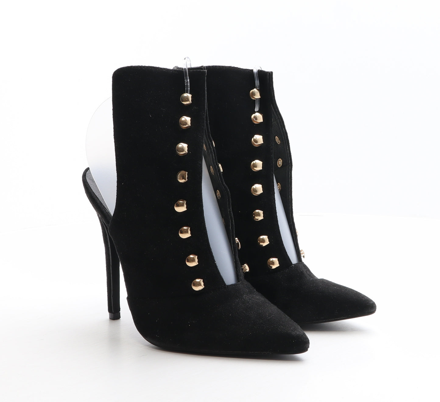 Missguided Womens Black Polyester Bootie Boot UK 6 - Cut out