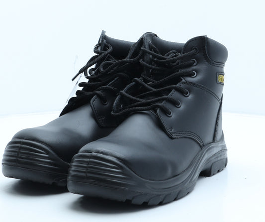 ST Footwear Mens Black Synthetic Combat Boot UK 6 39