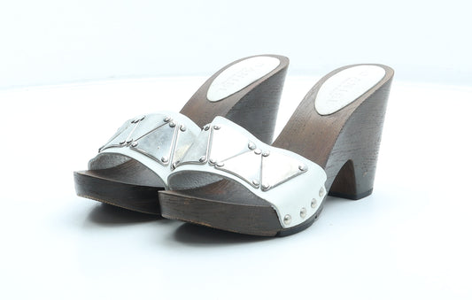 Daniel Womens Brown Leather Slider Sandal UK 3 36