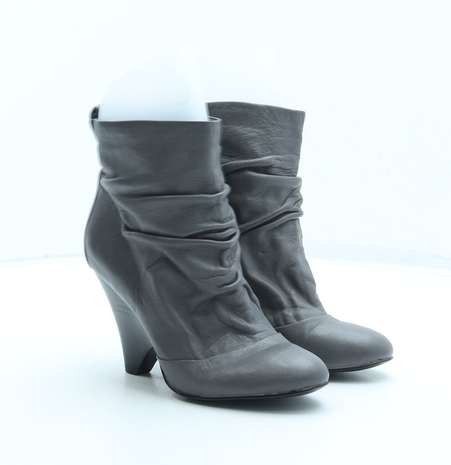 Aldo Womens Grey Leather Bootie Boot UK 3 36