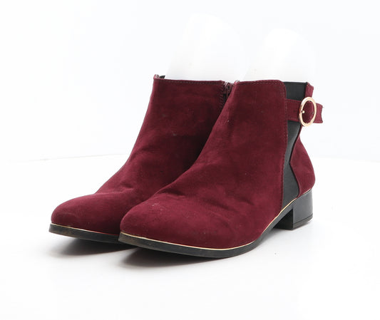 Primark Womens Red Polyester Chelsea Boot UK 7 40