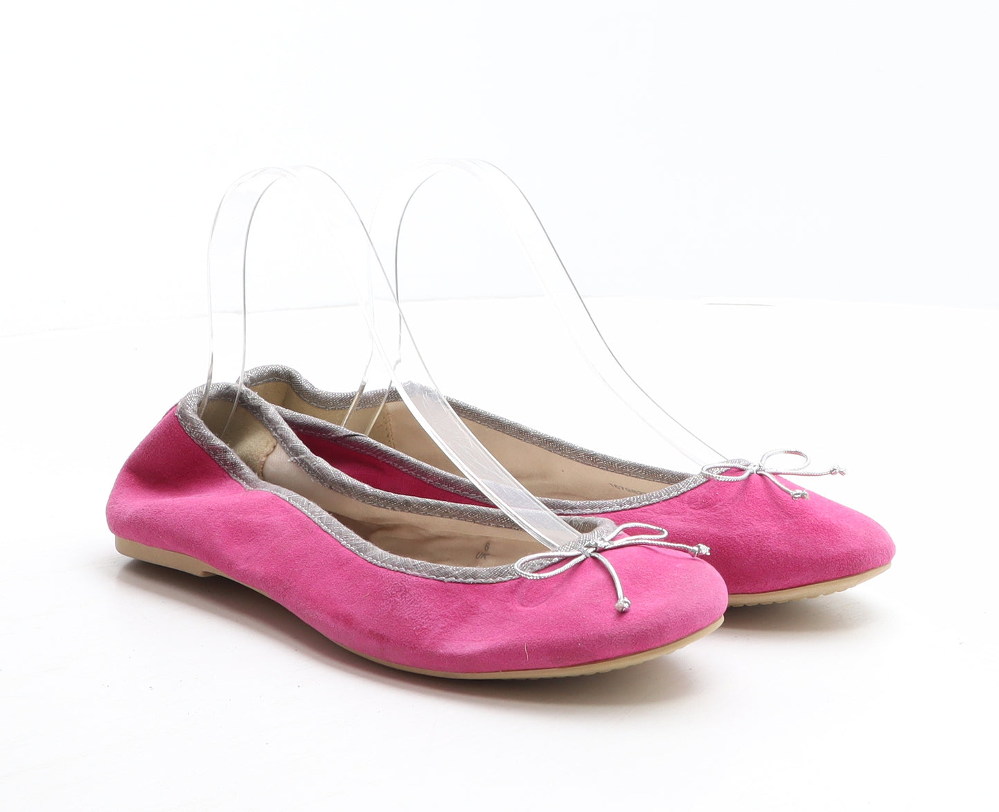 Limited collection Womens Pink Polyester Ballet Flat UK 6