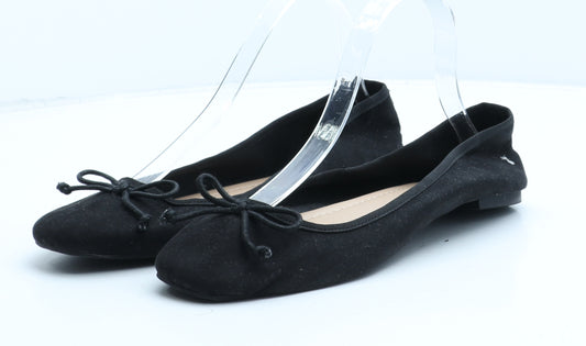 Marks and Spencer Womens Black Suede Flat UK 7