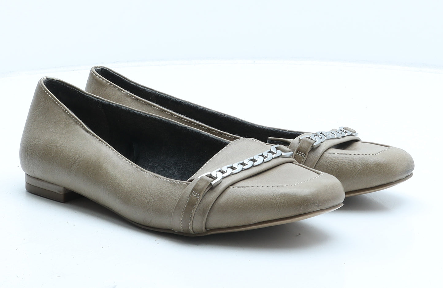 NEXT Womens Brown Synthetic Loafer Casual UK 5.5 38.5