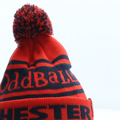 Oddballs Boys Red Geometric Acrylic Bobble Hat One Size - Chester RUFC