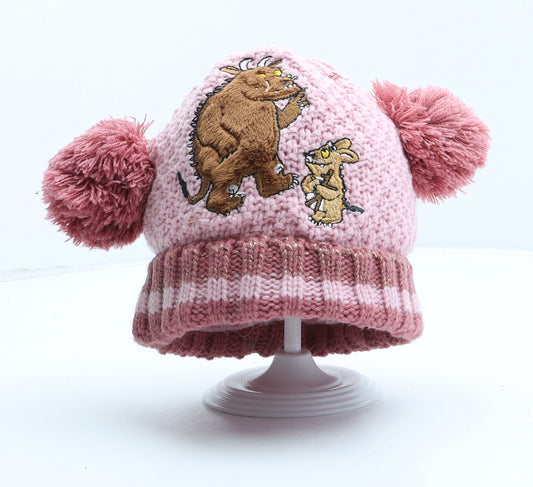 TU Girls Pink Acrylic Bobble Hat One Size - The Gruffalo