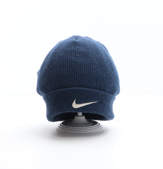 Nike Boys Blue Acrylic Beanie One Size