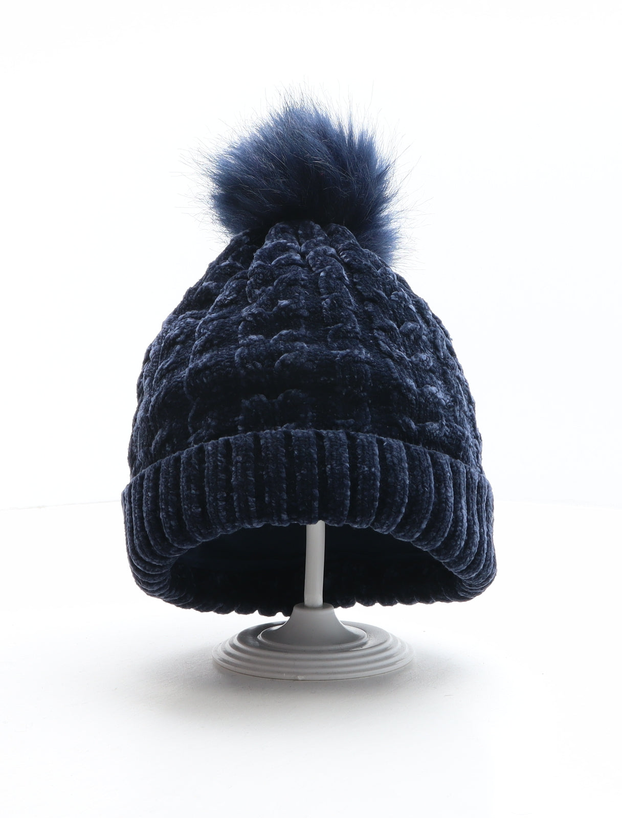 NEXT Girls Blue Polyester Bobble Hat One Size