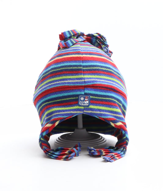 JoJo Maman Bébé Boys Multicoloured Striped Polyester Bonnet One Size