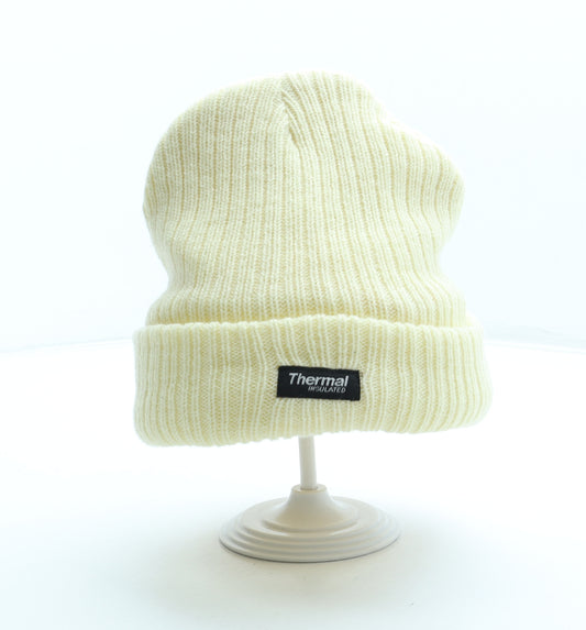 Thinsulate Mens Ivory Acrylic Beanie One Size