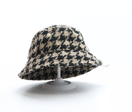 H&M Womens Multicoloured Houndstooth Polyester Bucket Hat Size S