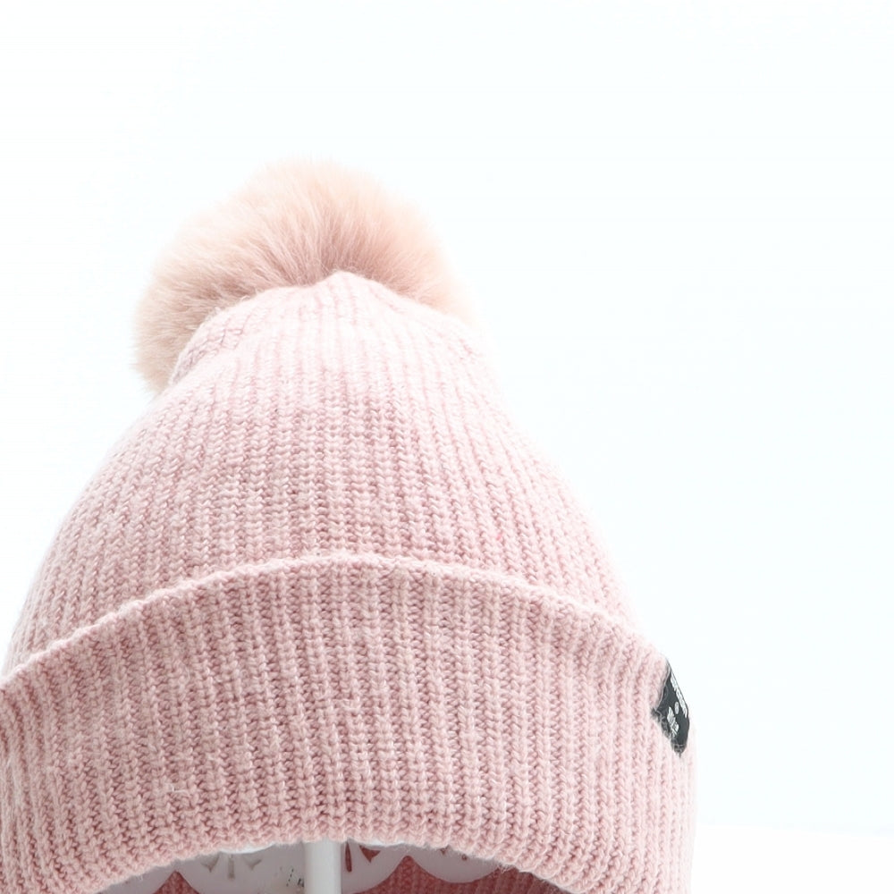 Superdry Womens Pink Cotton Bobble Hat One Size