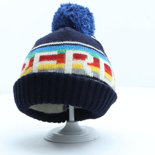 Superdry Boys Multicoloured Striped Acrylic Bobble Hat One Size
