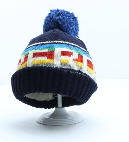 Superdry Boys Multicoloured Striped Acrylic Bobble Hat One Size