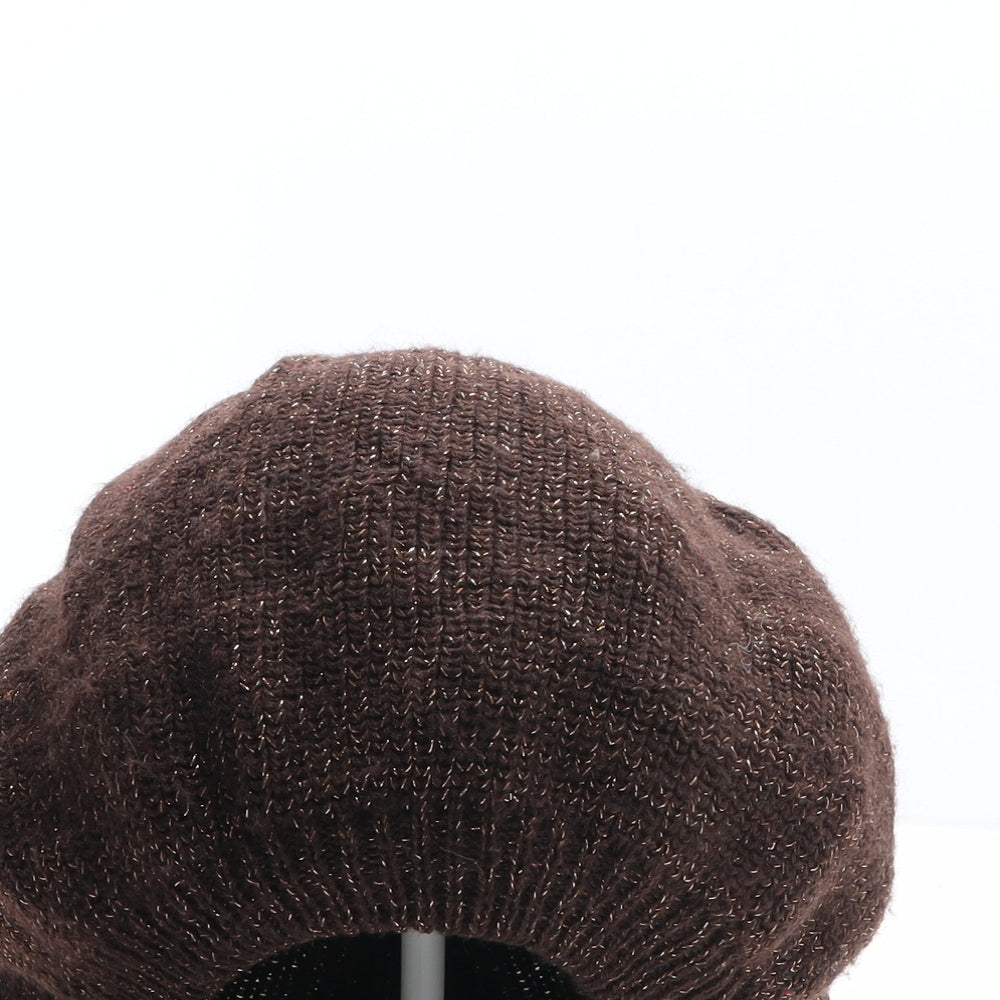 Marks and Spencer Womens Brown Acrylic Beret One Size