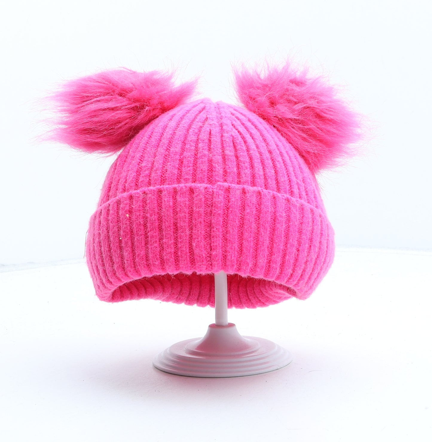 NEXT Girls Pink Acrylic Bobble Hat One Size