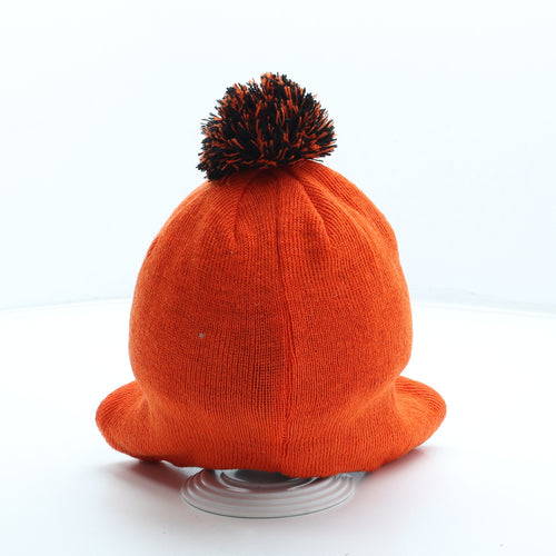 Jagermeister Mens Orange Acrylic Beanie One Size - Pom Pom