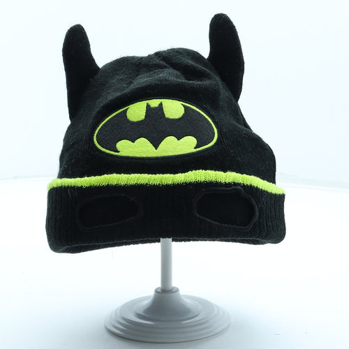 Batman Boys Black Acrylic Beanie One Size - Ears