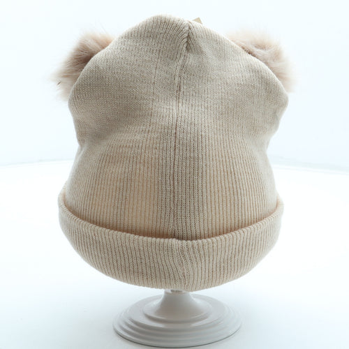 Primark Womens Pink Acrylic Bobble Hat One Size - Meow Cat
