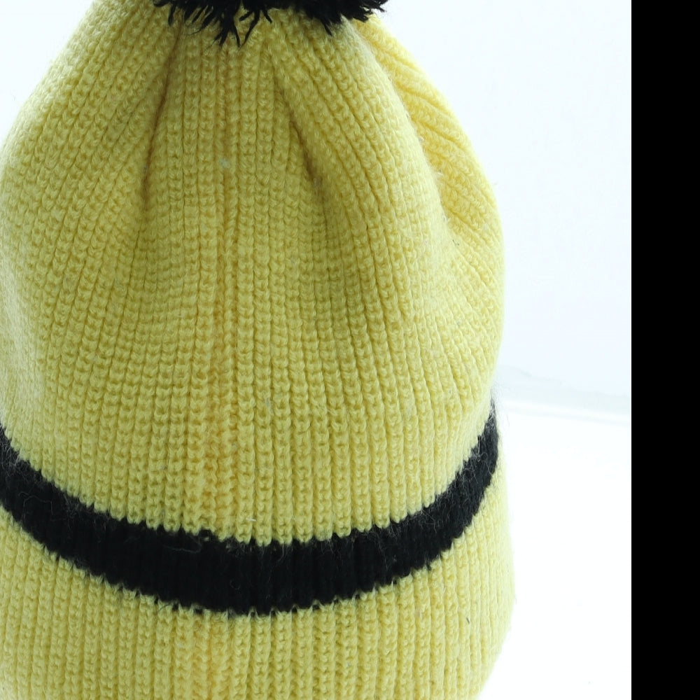 Despicable Me Boys Yellow Acrylic Bobble Hat One Size - Minion