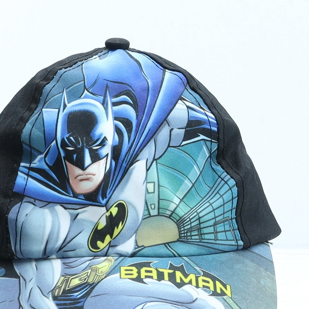 Batman Boys Black Geometric Polyester Baseball Cap One Size