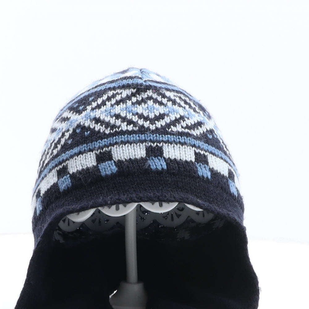 RIP CURL Boys Blue Fair Isle Acrylic Winter Hat One Size