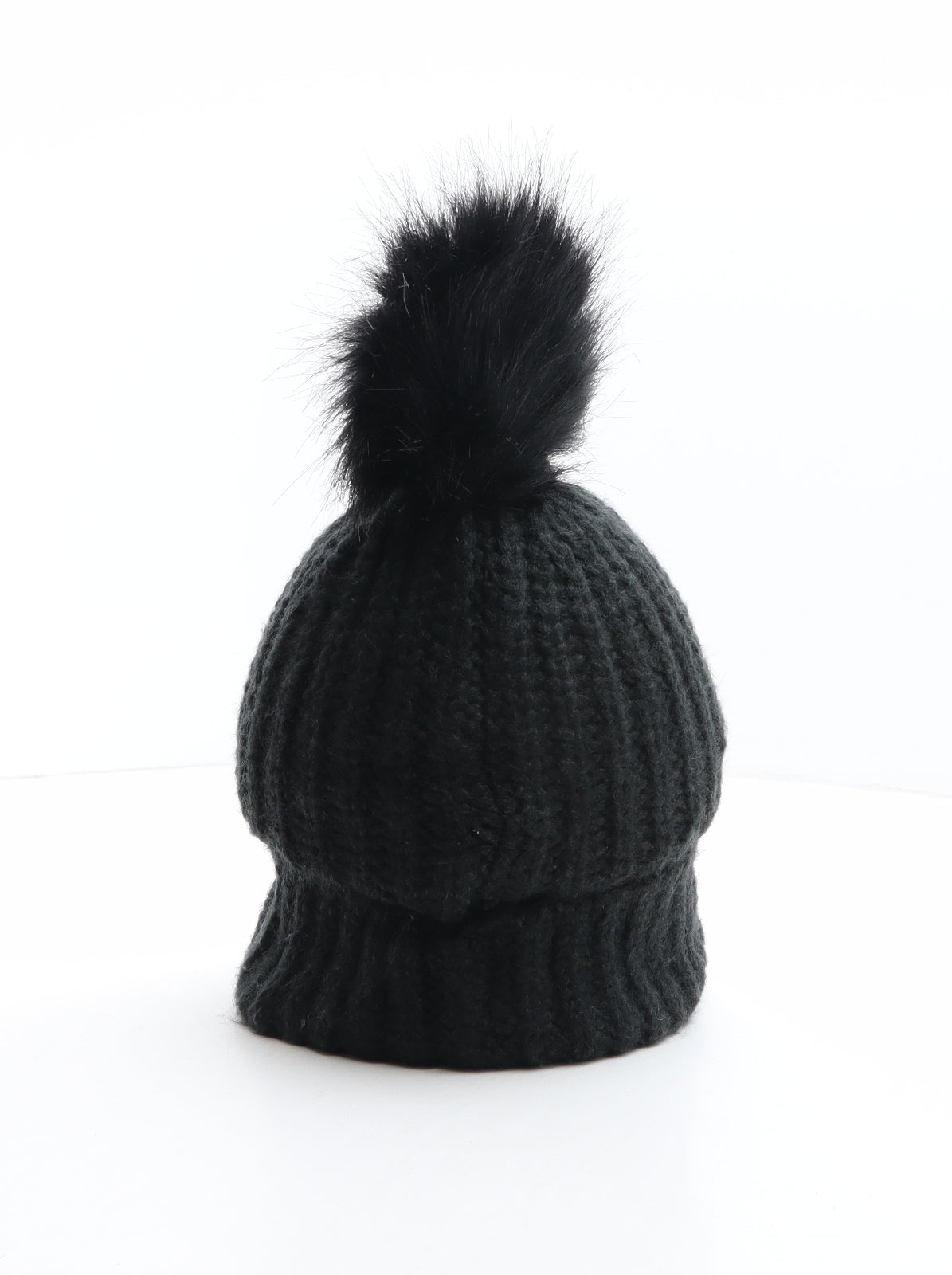 New Look Womens Black Acrylic Bobble Hat One Size