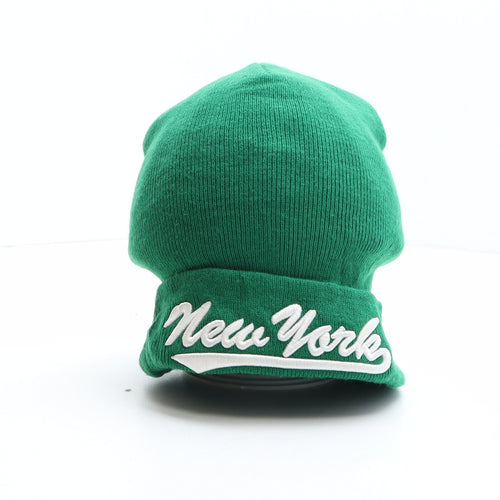 New York Mens Green Acrylic Beanie One Size