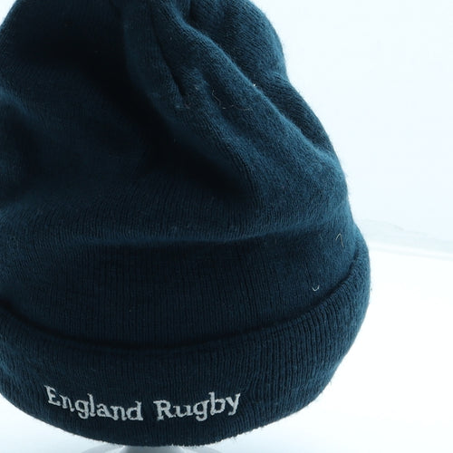 England Rugby Mens Blue Acrylic Beanie One Size - Embroidered Logo