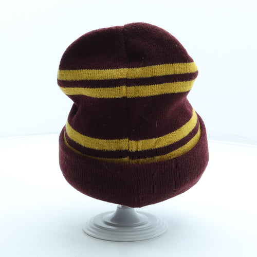 Harry Potter Boys Red Striped Acrylic Beanie One Size - Gryffindor