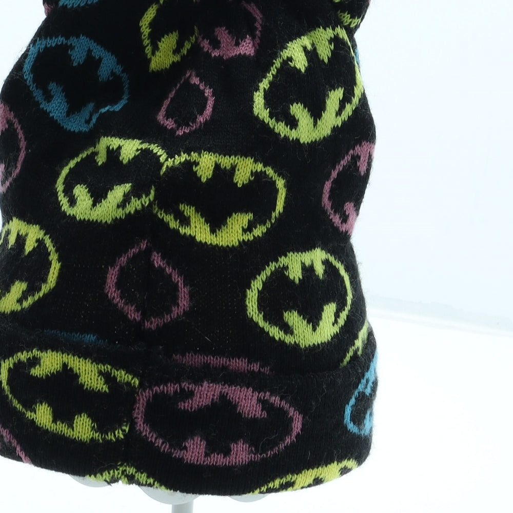Batman Boys Multicoloured Geometric Acrylic Beanie One Size