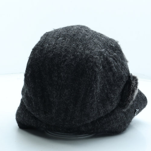 Debenhams Mens Grey Acrylic Trapper Hat One Size - Faux Fur