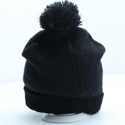 New Look Womens Black Acrylic Bobble Hat One Size - Reindeer