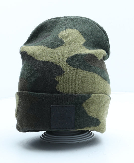 New York Supply Co Mens Green Camouflage Acrylic Beanie One Size