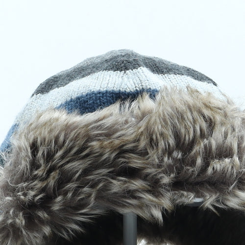 Gap Boys Multicoloured Striped Acrylic Trapper Hat One Size - Faux Fur