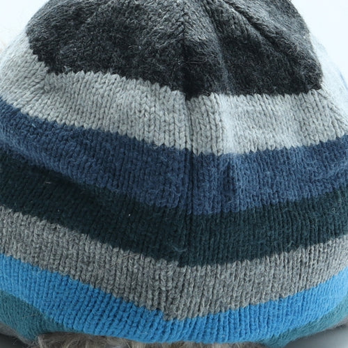 Gap Boys Multicoloured Striped Acrylic Trapper Hat One Size - Faux Fur