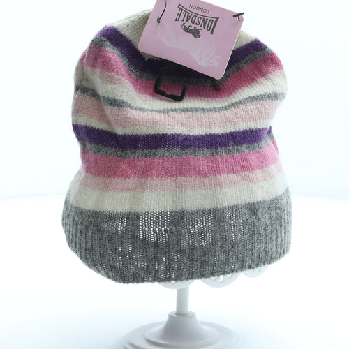 Lonsdale Womens Multicoloured Striped Wool Beanie One Size