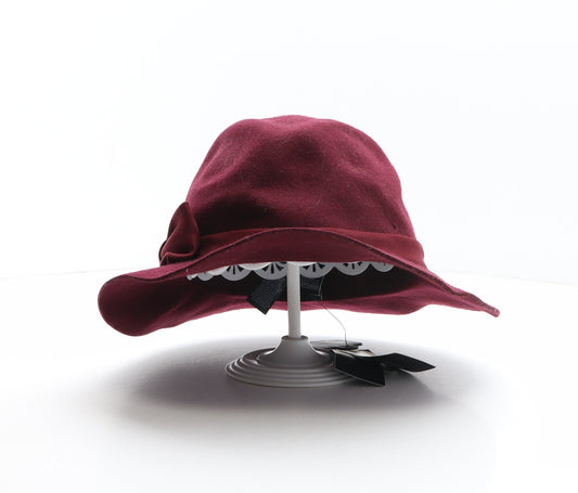 Marks and Spencer Womens Red 100% Wool Fedora Size S