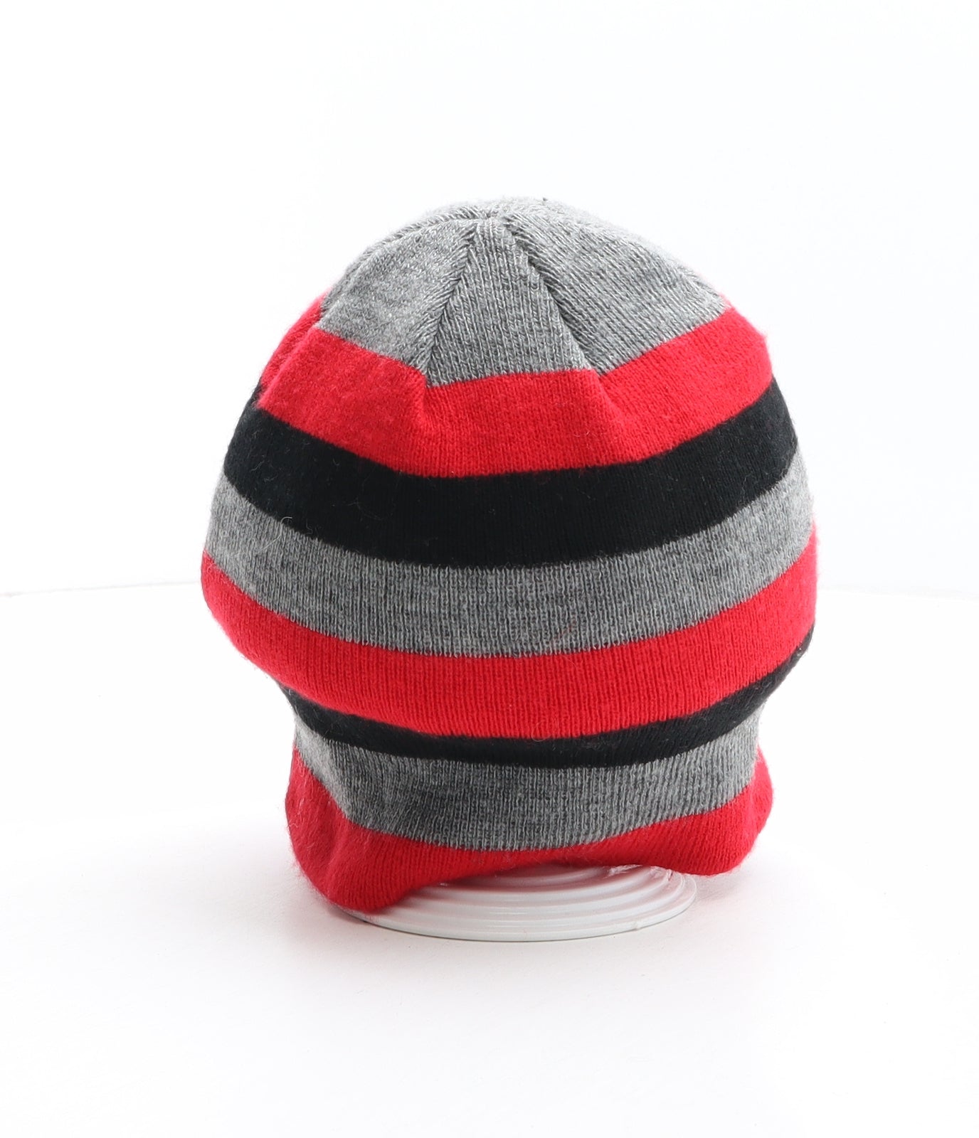 Manchester United Boys Multicoloured Striped Acrylic Beanie One Size - Manchester United