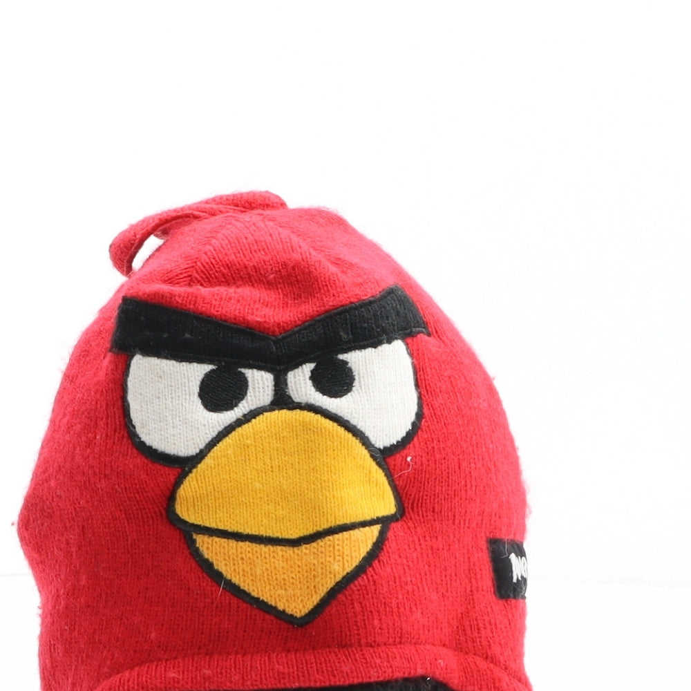 Nutmeg Boys Red Acrylic Beanie One Size - Angry Birds