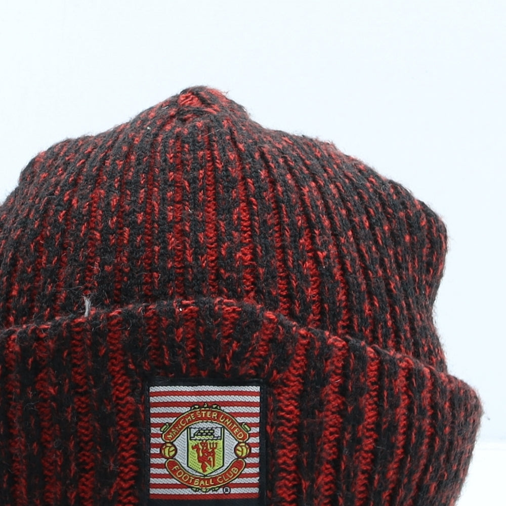 Manchester United Mens Red Acrylic Beanie One Size