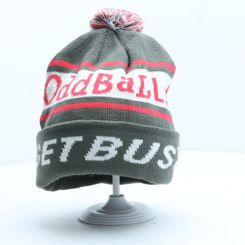 Oddballs Womens Green Acrylic Bobble Hat One Size - Get Busy Living